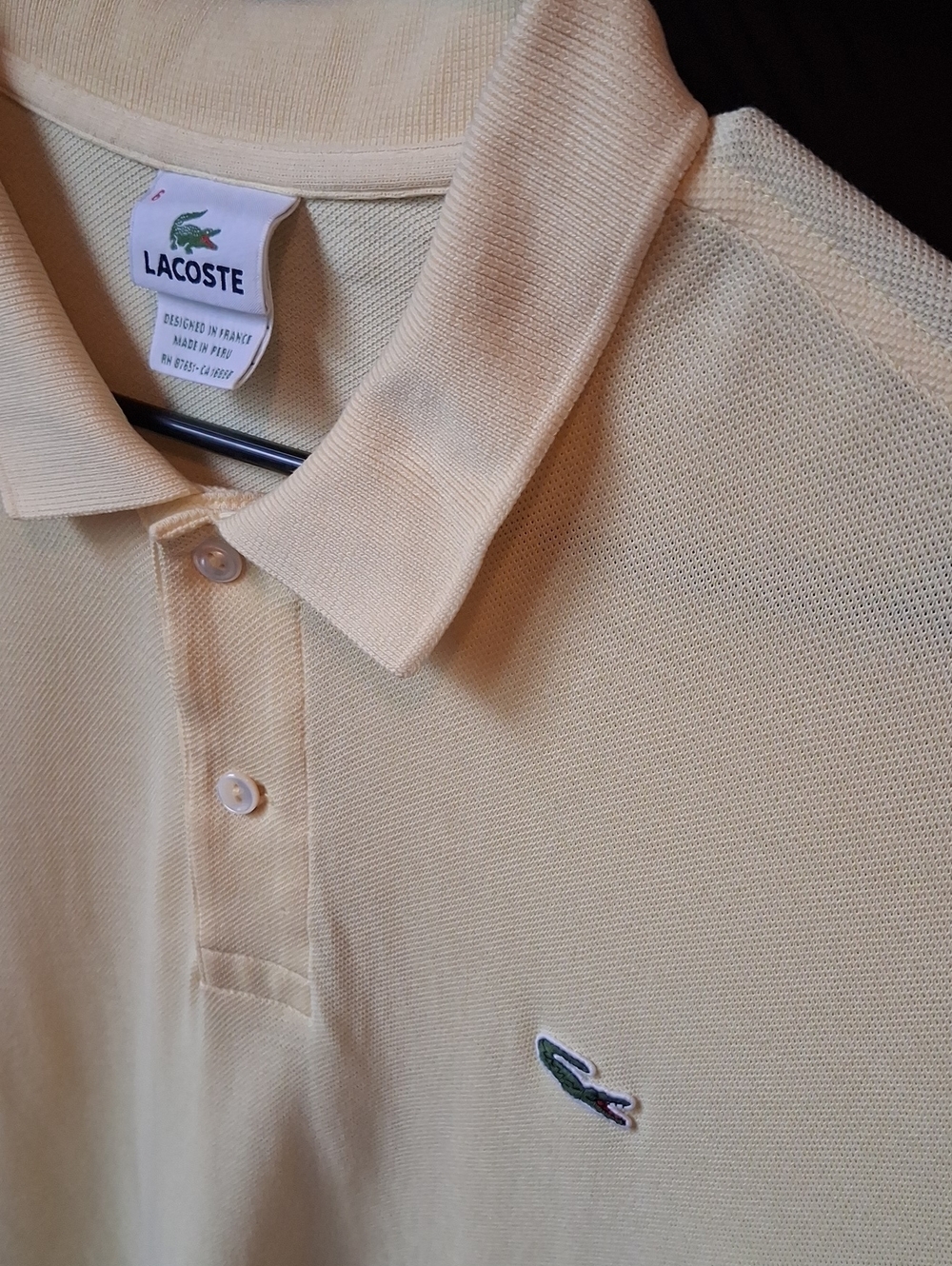 Butter Yellow Lacoste Men's Polo Shirt